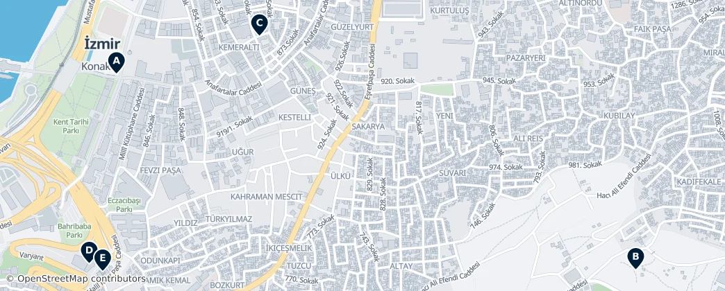 Map of Konak, İzmir