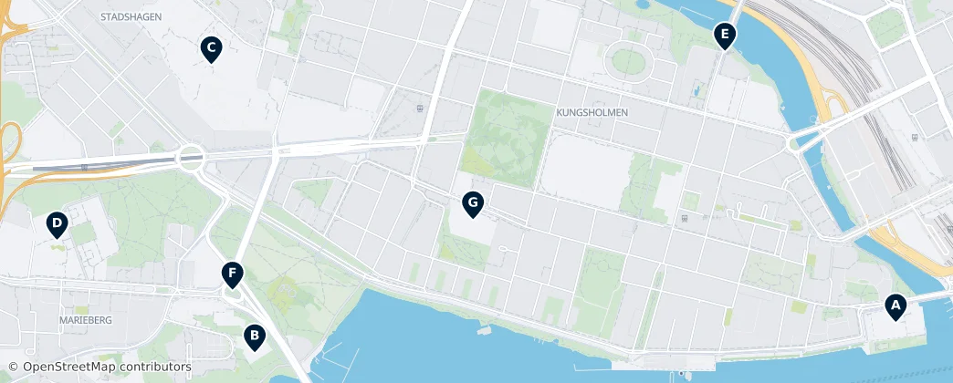 Map of Kungsholmen