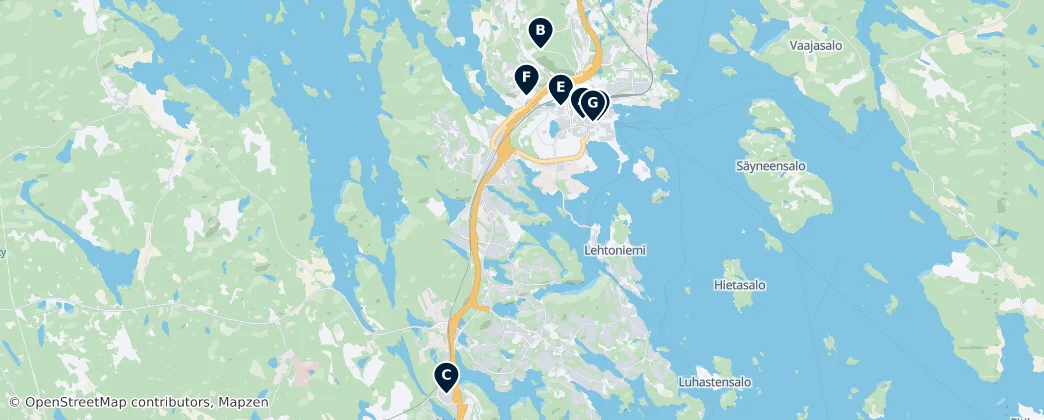 Map of Kuopio