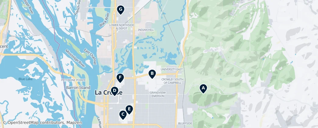 Map of La Crosse