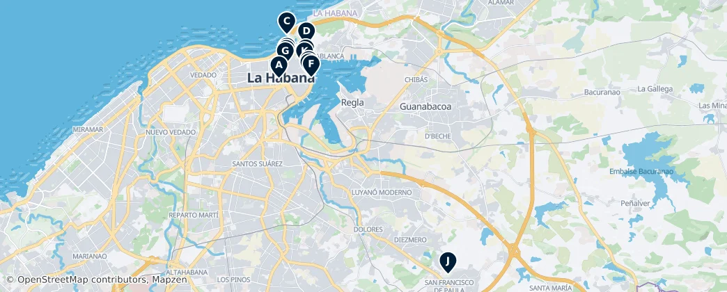 Map of La Habana
