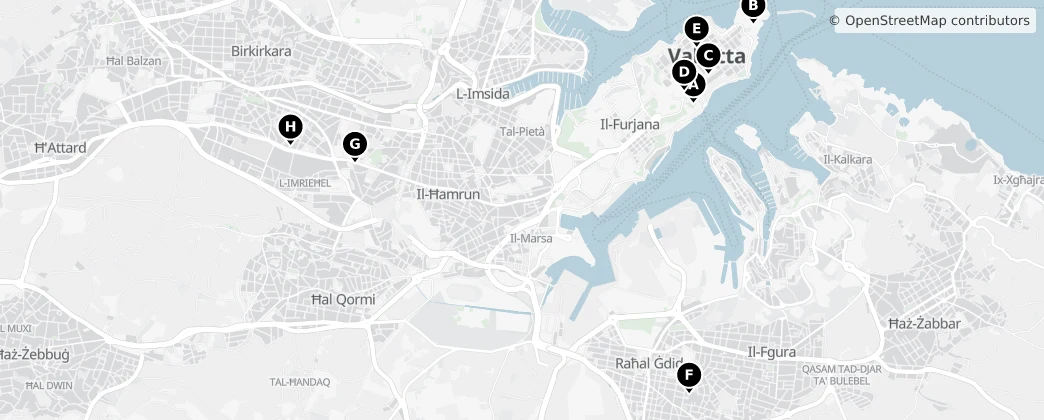 Map of La Valeta