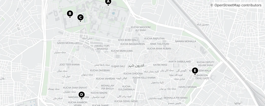 Map of Lahore