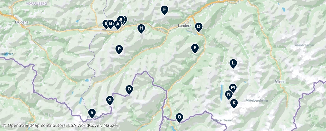 Map of Landeck