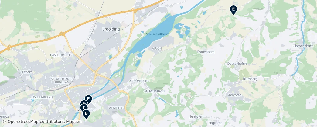 Map of Landshut