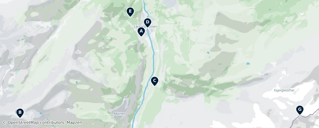 Map of Lauterbrunnen