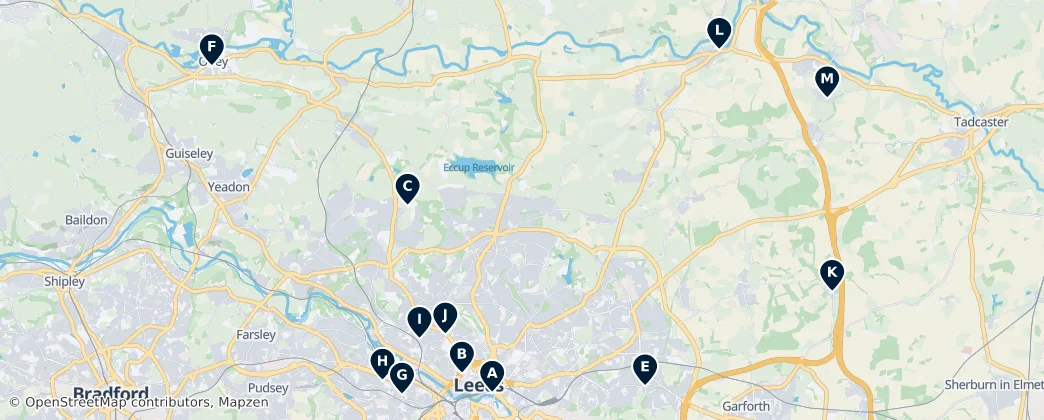 Map of Leeds