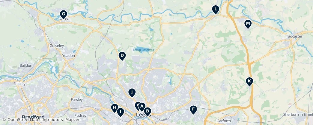 Map of Leeds