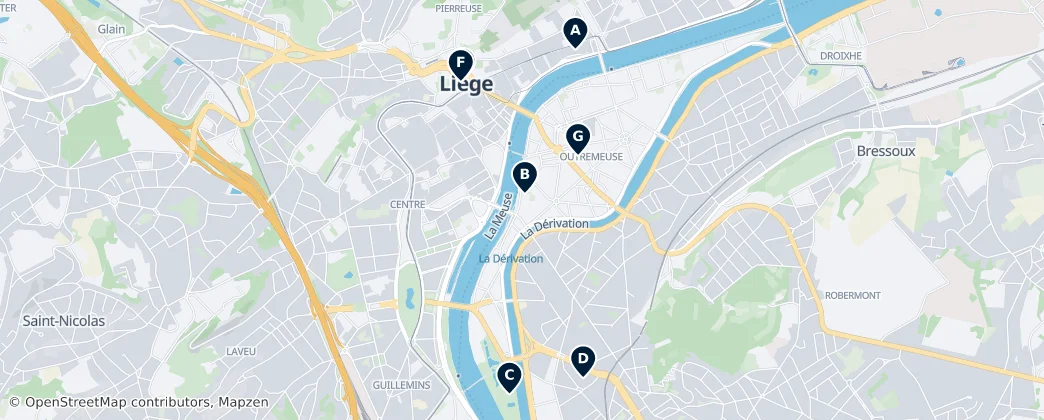 Map of Lieja