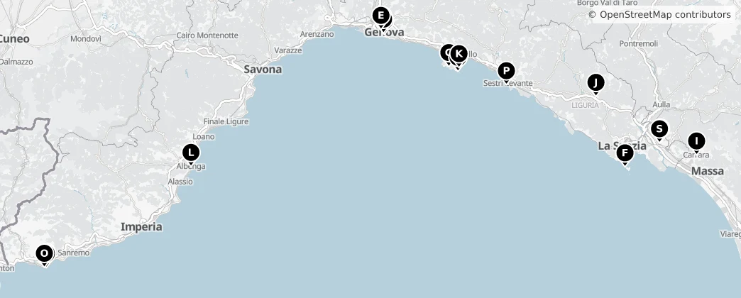Map of Liguria