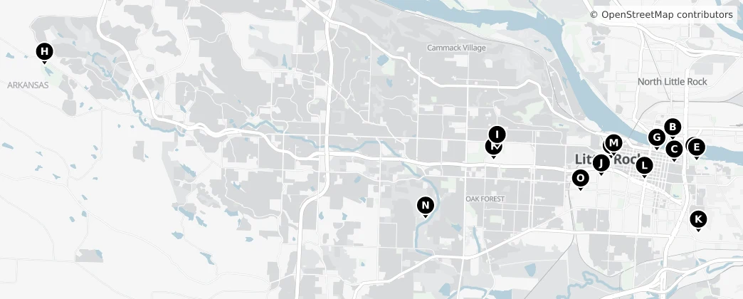 Map of Little Rock