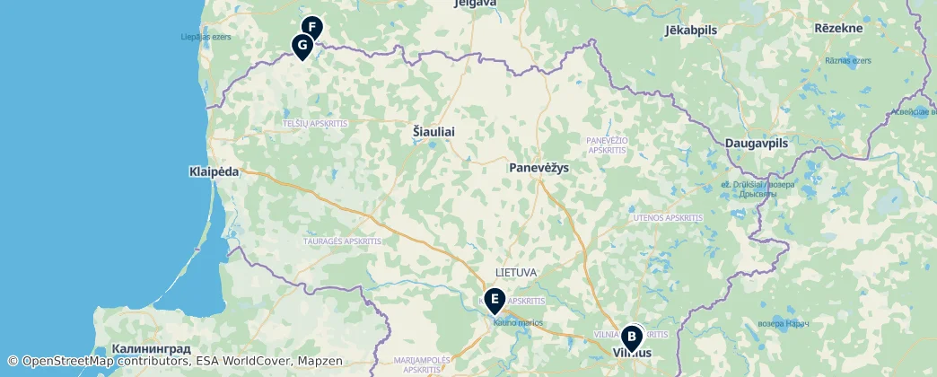 Map of Lituania
