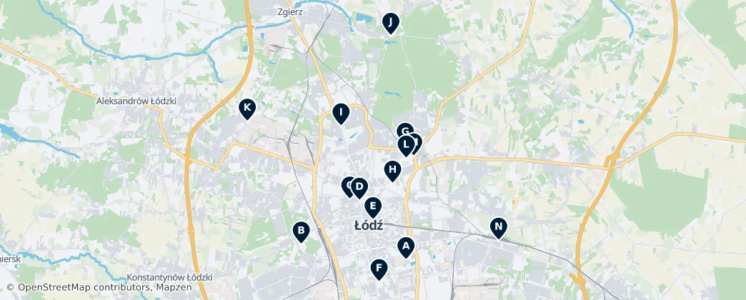 Map of Lodz