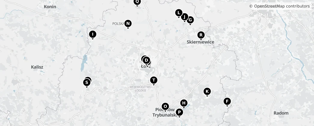 Map of Voivodato de Łódź
