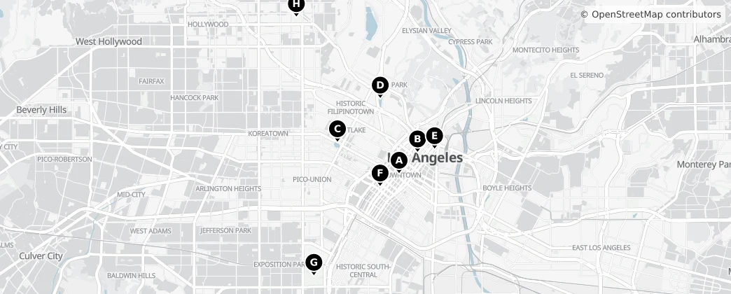 Map of Los Ángeles