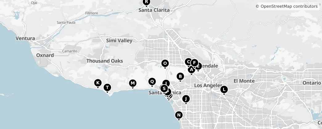Map of Los Ángeles