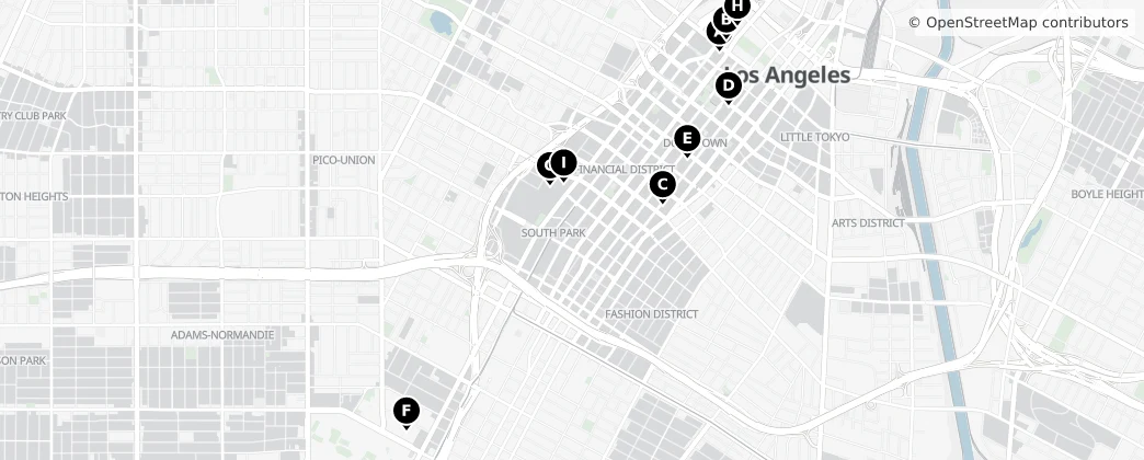 Map of Los Ángeles