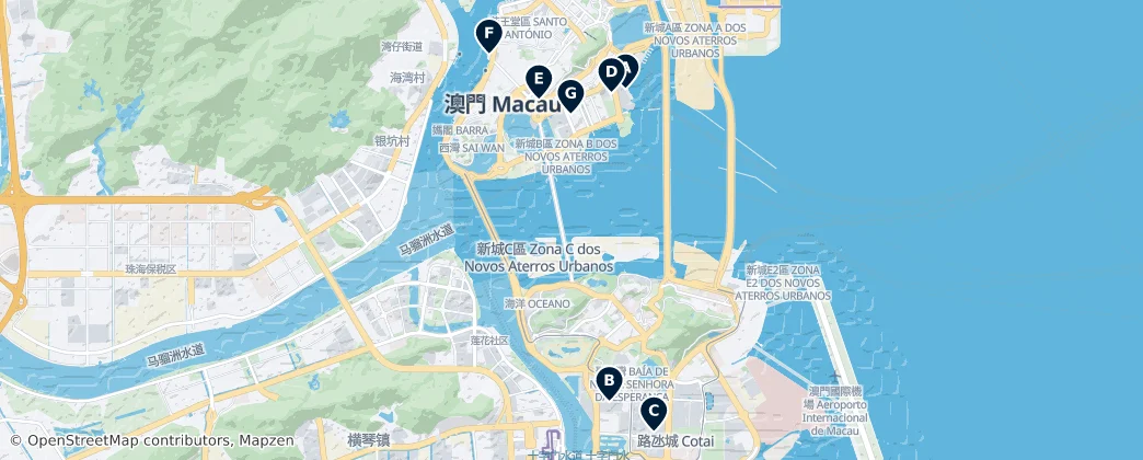 Map of Macao