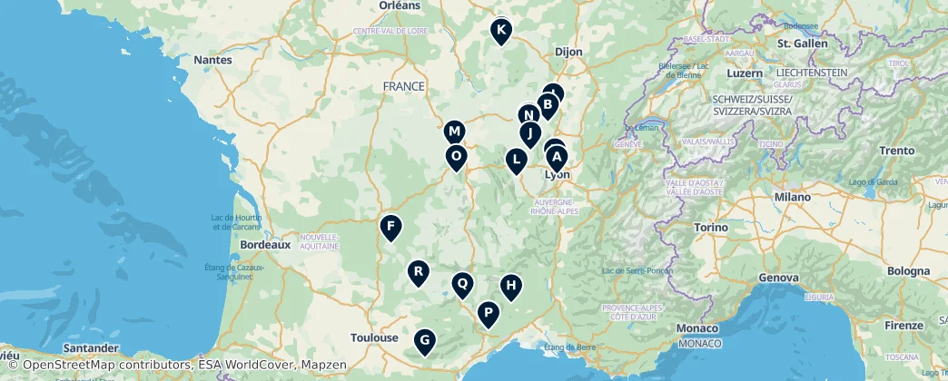 Map of Macizo Central