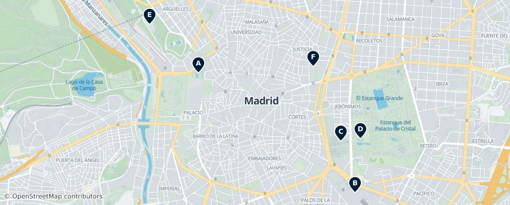 Map of Madrid