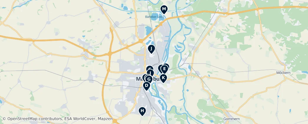 Map of Magdeburgo