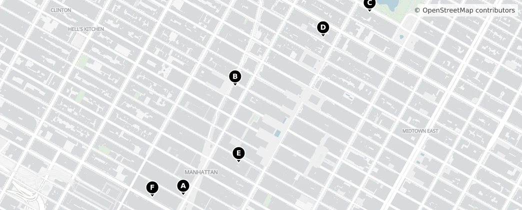 Map of Manhattan Community Board 5