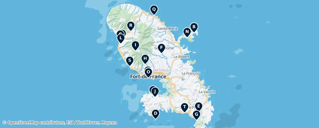 Map of Martinica