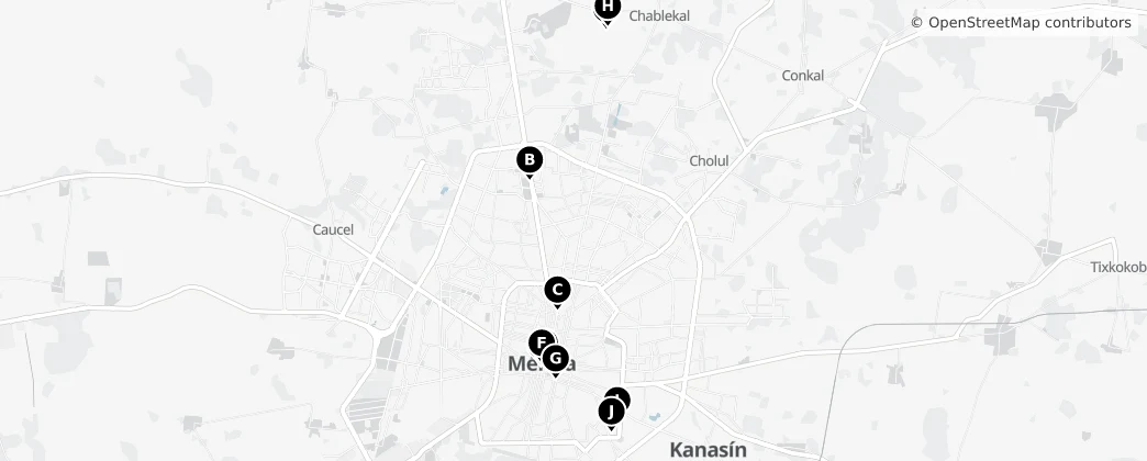 Map of Mérida