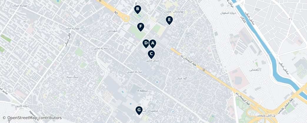 Map of Mntqh 2 shhrdary shyraz