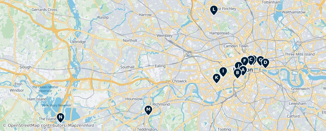Map of Middlesex