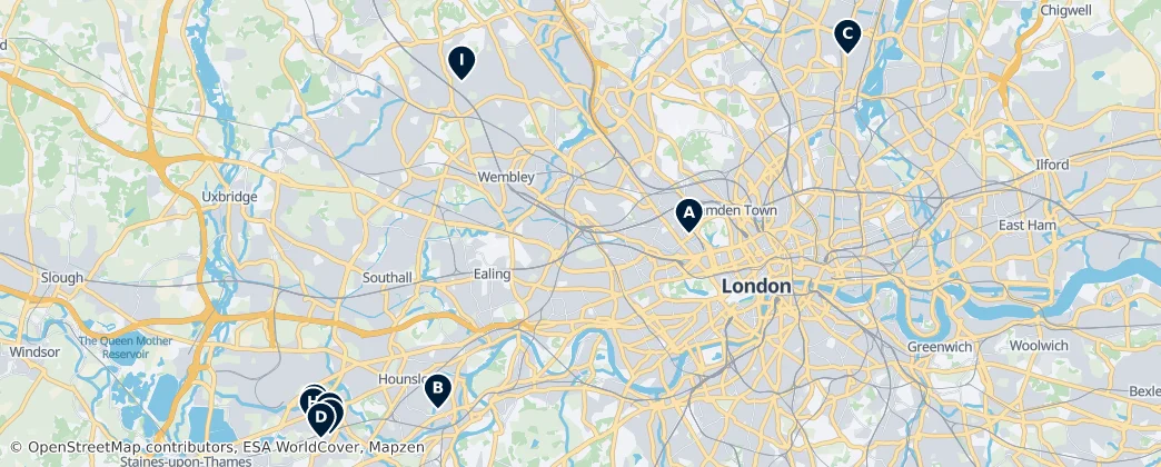 Map of Middlesex