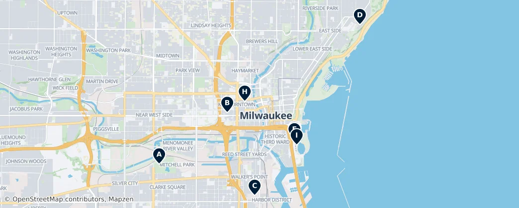 Map of Milwaukee