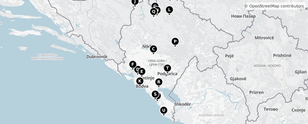 Map of Montenegro