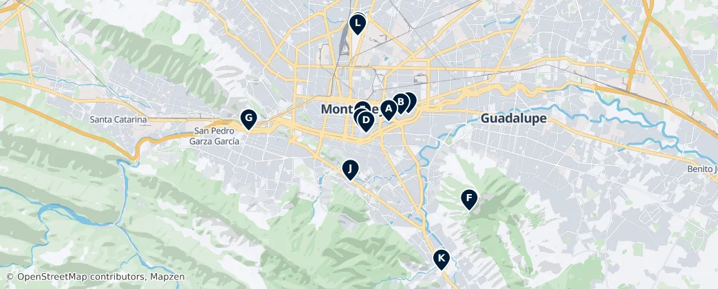 Map of Monterrey