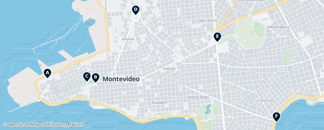 Map of Montevideo