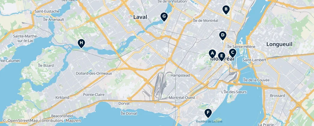Map of Montreal