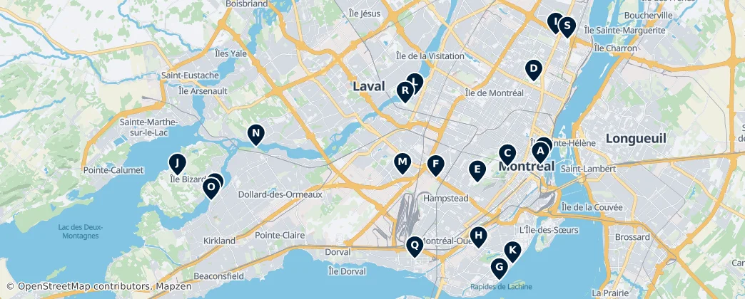 Map of Montreal