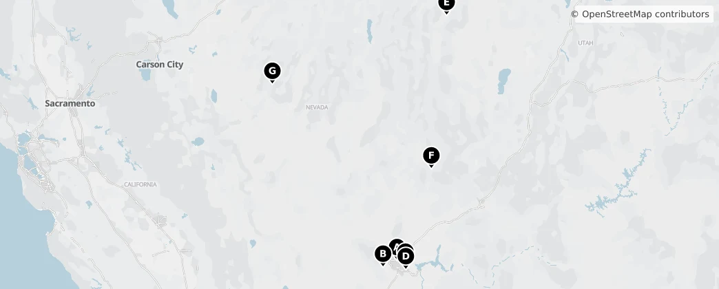 Map of Nevada