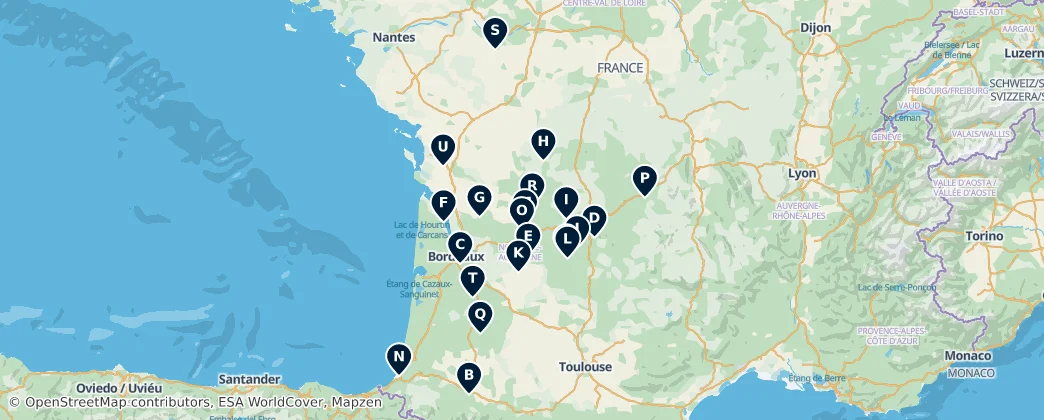 Map of Nueva Aquitania