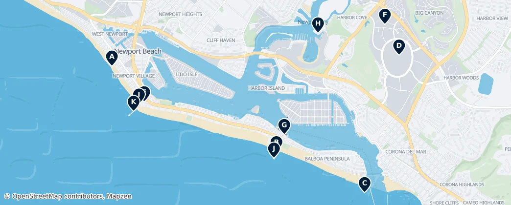 Map of Newport Beach
