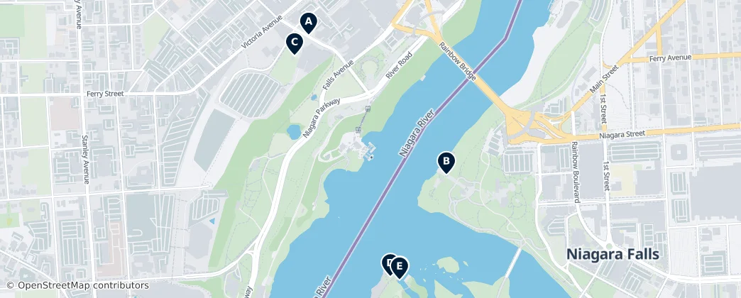 Map of Niagara Falls