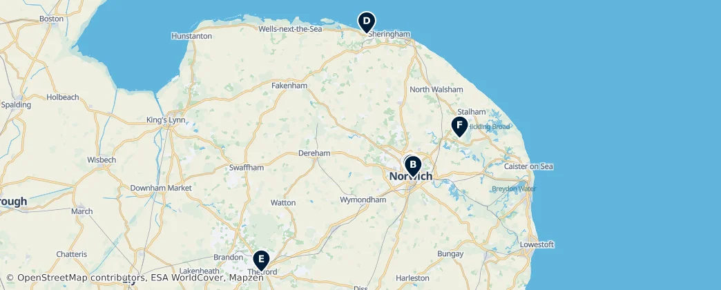 Map of Norfolk