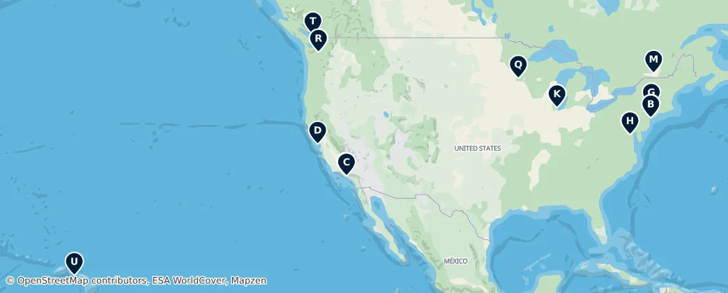 Map of América del Norte