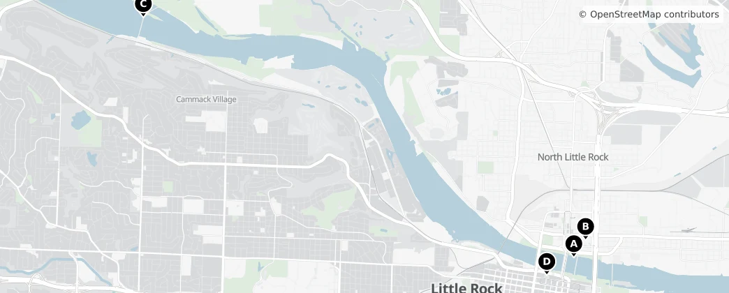 Map of North Little Rock