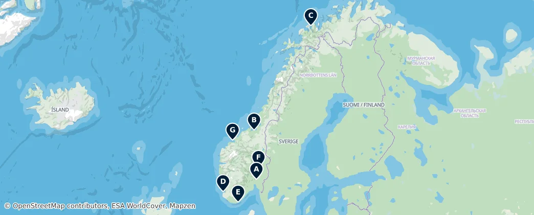 Map of Noruega