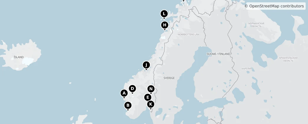 Map of Noruega