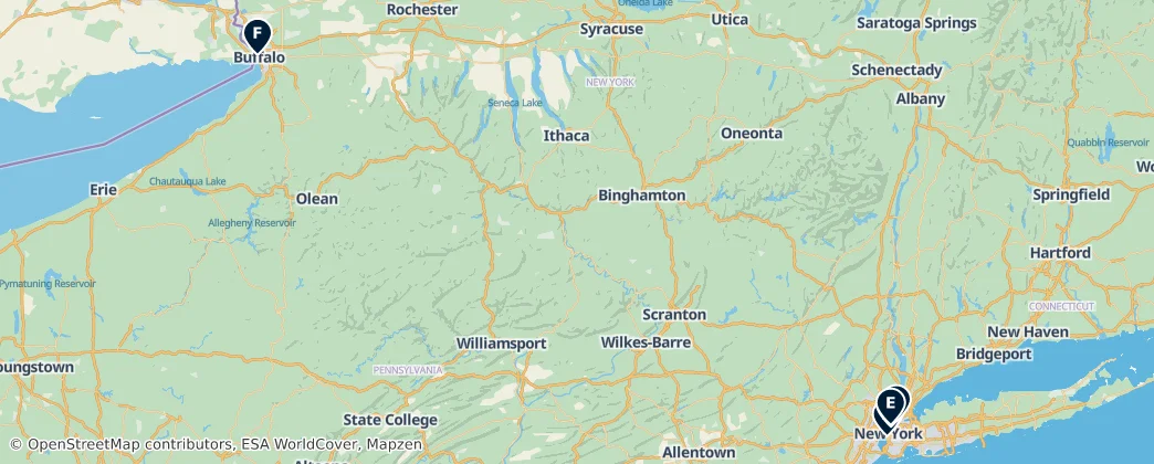 Map of Nueva York