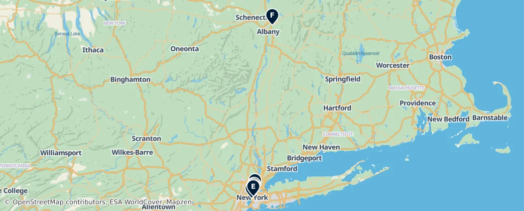 Map of Nueva York