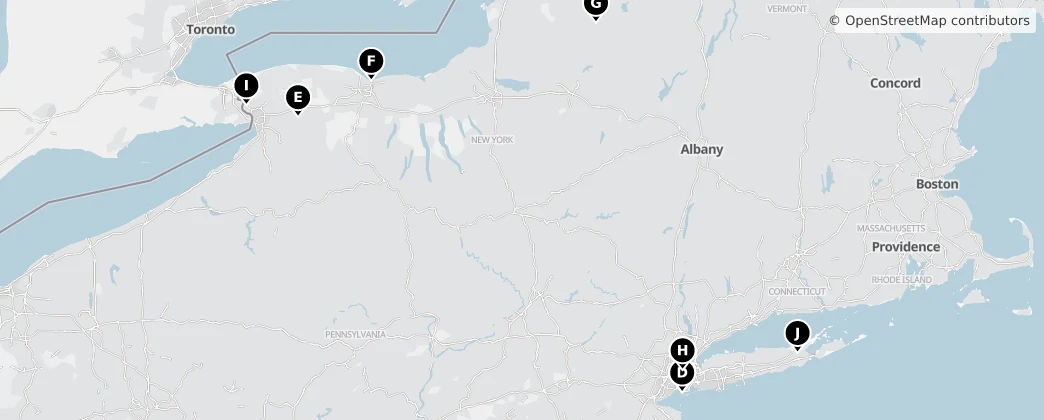 Map of Nueva York