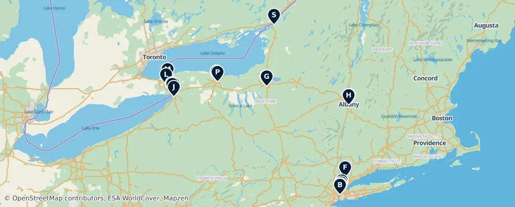 Map of Nueva York